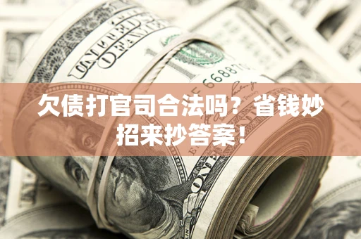 北京欠债打官司合法吗？省钱妙招来抄答案！